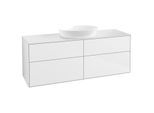 Villeroy und Boch Finion Waschtischunterschrank FA9100GF 160x60,3cm, Abdeckplatte white matt, Glossy white lacquer