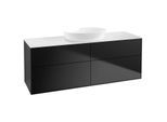 Villeroy und Boch Finion Waschtischunterschrank FA9100PD 160x60,3cm, Abdeckplatte white matt, Black matt lacquer