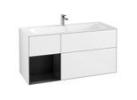 Villeroy und Boch Finion Waschtischunterschrank F060PDGF 119,6x59,1cm, Regal links Black matt lacquer, Glossy white lacquer