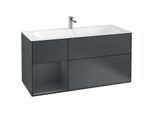 Villeroy und Boch Finion Waschtischunterschrank F060HGHG 119,6x59,1cm, Regal links Midnight Blue Matt Lacquer, Midnight Blue Matt Lacquer