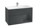 Villeroy und Boch Finion Waschtischunterschrank G040HGHG 99,6x59,1cm, Emotion, Regal rechts Midnight Blue Matt Lacquer, Midnight Blue Matt Lacquer