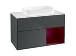 Villeroy und Boch Finion Waschtischunterschrank F661HBHG 100x60,3x50,1cm, Regal rechts Peony, Midnight Blue Matt Lacquer