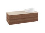 Villeroy und Boch Antao Waschtisch-Unterschrank K23113HM 120x36x50cm, Waschbeckenplattenfarbe botticino, warm walnut