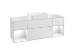 Villeroy und Boch Finion Waschtischunterschrank G741GFMT 160x60,3x50,1cm, Regale Glossy white lacquer, White matt lacquer