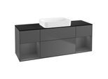 Villeroy und Boch Finion Waschtischunterschrank G742GKGK 160x60,3x50,1cm, Regale Anthracite matt lacquer, Anthracite matt