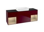 Villeroy und Boch Finion Waschtischunterschrank G742PCHB 160x60,3x50,1cm, Regale Oak Veneer, Peony Matt
