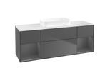 Villeroy und Boch Finion Waschtischunterschrank F741GKGK 160x60,3x50,1cm, Regale Anthracite matt lacquer, Anthracite matt