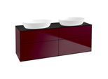 Villeroy und Boch Finion Waschtischunterschrank FA8200HB 160x60,3cm, Abdeckplatte black matt, Peony Matt