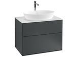 Villeroy und Boch Finion Waschtischunterschrank G75100HG 80x60,3cm, Emotion, Abdeckplatte white matt, Midnight Blue Matt Lacquer