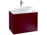Villeroy und Boch Finion Waschtischunterschrank G75100HB 80x60,3cm, Emotion, Abdeckplatte white matt, Peony Matt