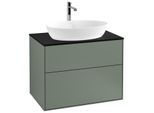 Villeroy und Boch Finion Waschtischunterschrank G75200GM 80x60,3cm, Emotion, Abdeckplatte black matt, Olive Matt Lacquer