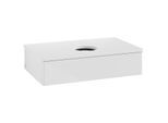 Villeroy und Boch Antao Waschtisch-Unterschrank L08010GF mit Beleuchtung, 80x19x50cm, Waschbeckenplattenfarbe Lack, glossy white lacquer