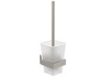 Villeroy und Boch Elements Striking Toilettenbürstengarnitur TVA15201700064 94x340x118mm, Glas satiniert, mit WC-Bürste, brushed nickel black