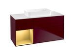 Villeroy und Boch Finion Waschtischunterschrank G701HFHB 120x60,3x50,1cm, Regal rechts Gold matt, Peony Matt