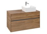 Villeroy und Boch Collaro Waschtischunterschrank C04000RH 100x54,8x50cm, Waschtisch rechts, Kansas Oak