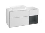 Villeroy und Boch Finion Waschtischunterschrank G691HGMT 120x60,3x50,1cm, Regal rechts Midnight Blue Matt Lacquer, White matt lacquer