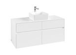 Villeroy und Boch Collaro Waschtischunterschrank C04100MS 120 x 54,8 x 50 cm, Waschtisch mittig, White Matt