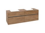 Villeroy und Boch Collaro Waschtischunterschrank C02100RH 160x54,8x50cm, für 2 Waschtische, Kansas Oak