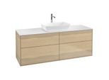 Villeroy und Boch Finion Waschtischunterschrank G85100PC 160x60,3cm, Emotion, Abdeckplatte white matt, Oak Veneer