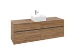 Villeroy und Boch Collaro Waschtischunterschrank C04900RH 160x54,8x50cm, Waschtisch mittig, Kansas Oak