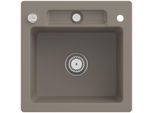 Villeroy und Boch Siluet Spüle 334502TR mit Ablaufgarnitur und Exzenterbetätigung, Timber
