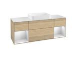 Villeroy und Boch Finion Waschtischunterschrank G741MTPC 160x60,3x50,1cm, Regale White matt lacquer, Oak Veneer