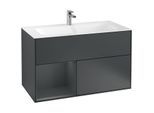 Villeroy und Boch Finion Waschtischunterschrank F030HGHG 99,6x59,1x49,8cm, Regal links Midnight Blue Matt Lacquer, Midnight Blue Matt Lacquer