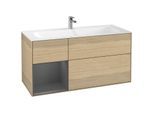 Villeroy und Boch Finion Waschtischunterschrank F060GKPC 119,6x59,1cm, Regal links Anthracite matt, Oak Veneer