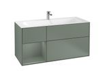 Villeroy und Boch Finion Waschtischunterschrank F060GMGM 119,6x59,1cm, Regal links Olive Matt Lacquer, Olive Matt Lacquer