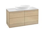 Villeroy und Boch Finion Waschtischunterschrank FA3100PC 120x60,3cm, Abdeckplatte white matt, Oak Veneer