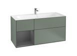 Villeroy und Boch Finion Waschtischunterschrank G060GKGM 119,6x59,1cm, Emotion, Regal links Anthracite matt, Olive Matt Lacquer
