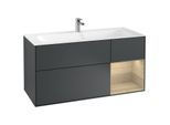 Villeroy und Boch Finion Waschtischunterschrank G070PCHG 119,6x59,1cm, Emotion, Regal rechts Oak Veneer, Midnight Blue Matt Lacquer