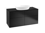 Villeroy und Boch Finion Waschtischunterschrank GA3200PD 120x60,3cm, Emotion, Abdeckplatte black matt, Black matt lacquer