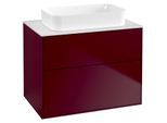 Villeroy und Boch Finion Waschtischunterschrank G63100HB 80x60,3x50,1mm, Wandbeleuchtung, Glass White Matt, Peony Matt