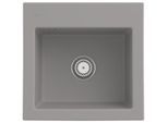 Villeroy und Boch Subway 50 S Einbauspüle 331501KD mit Ablaufgarnitur, 525 x 510 mm, Handbetätigung, fossil CeramicPlus