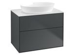 Villeroy und Boch Finion Waschtischunterschrank G99100HG 80x60,3cm, Emotion, Abdeckplatte white matt, Midnight Blue Matt Lacquer
