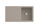 Villeroy und Boch Siluet Spüle 333501AM mit Ablaufgarnitur und Handbetätigung, Almond