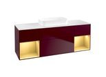 Villeroy und Boch Finion Waschtischunterschrank F741HFHB 160x60,3x50,1cm, Regale Gold matt lacquer, Peony Matt