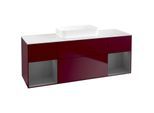 Villeroy und Boch Finion Waschtischunterschrank F741GKHB 160x60,3x50,1cm, Regale Anthracite matt lacquer, Peony Matt