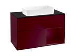 Villeroy und Boch Finion Waschtischunterschrank F662HBHB 100x60,3x50,1cm, Regal rechts Peony, Peony Matt
