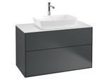 Villeroy und Boch Finion Waschtischunterschrank G76100HG 100x60,3cm, Emotion, Abdeckplatte white matt, Midnight Blue Matt Lacquer