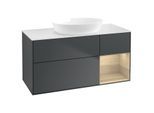 Villeroy und Boch Finion Waschtischunterschrank GA71PCHG 120cm, Abdeckplatte white matt, Emotion, Regale Oak Veneer, Midnight Blue Matt Lacquer