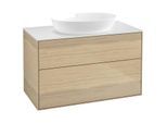 Villeroy und Boch Finion Waschtischunterschrank FA0100PC 100x60,3cm, Abdeckplatte white matt, Oak Veneer