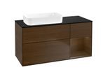 Villeroy und Boch Finion Waschtischunterschrank G692GNGN 120x60,3x50,1cm, Regal rechts Walnut veneer, Walnut veneer