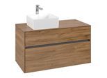 Villeroy und Boch Collaro Waschtischunterschrank C03900RH 100x54,8x50cm, Waschtisch links, Kansas Oak