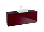 Villeroy und Boch Finion Waschtischunterschrank G85200HB 160x60,3cm, Emotion, Abdeckplatte black matt, Peony Matt