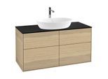 Villeroy und Boch Finion Waschtischunterschrank F79200PC 120x60,3cm, Abdeckplatte black matt, Oak Veneer