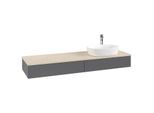 Villeroy & Boch Antao Waschtischunterschrank 1600x190x500mm L16053GK mit Beleuchtung FK/AP: GK/3