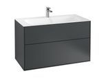 Villeroy und Boch Finion Waschtischunterschrank G02000HG 99,6x59,1x49,8cm, Midnight Blue Matt Lacquer, mit Wandbeleuchtung