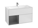 Villeroy und Boch Finion Waschtischunterschrank F030GKMT 99,6x59,1x49,8cm, Regal links Anthracite matt, White matt lacquer